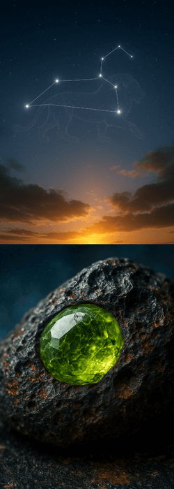 peridot birthstone and leo constellation