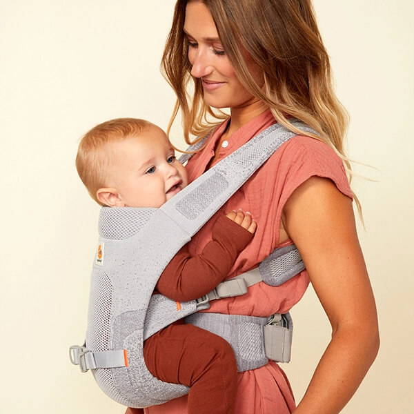 Mother and baby in the Ergobaby Aerloom Carrier 
