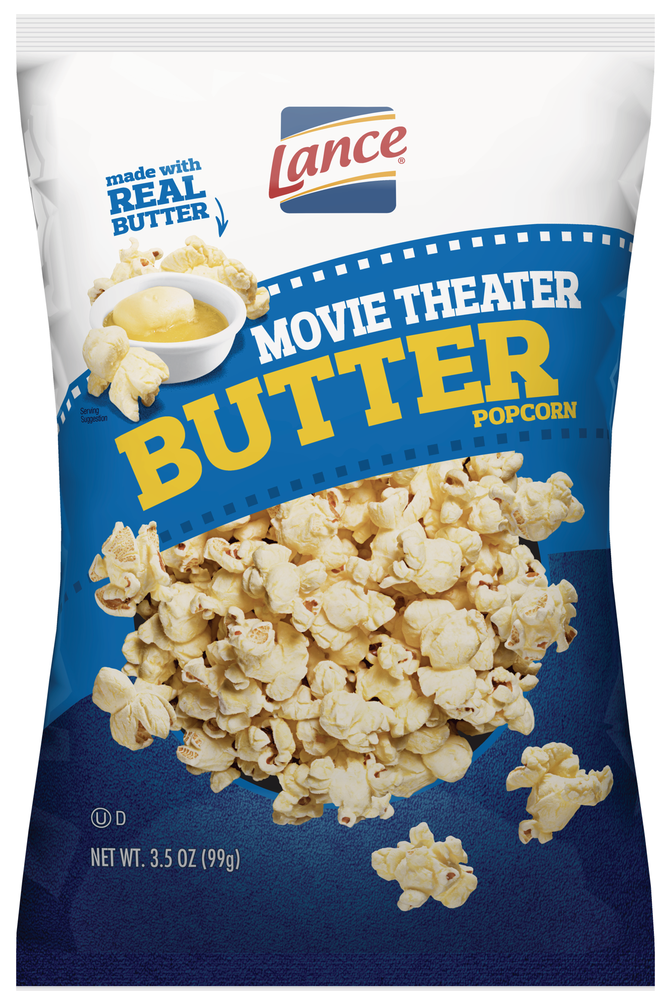 Lance Movie Theater Butter Popcorn 16-bag display box, the breakroom snack-drawer staple