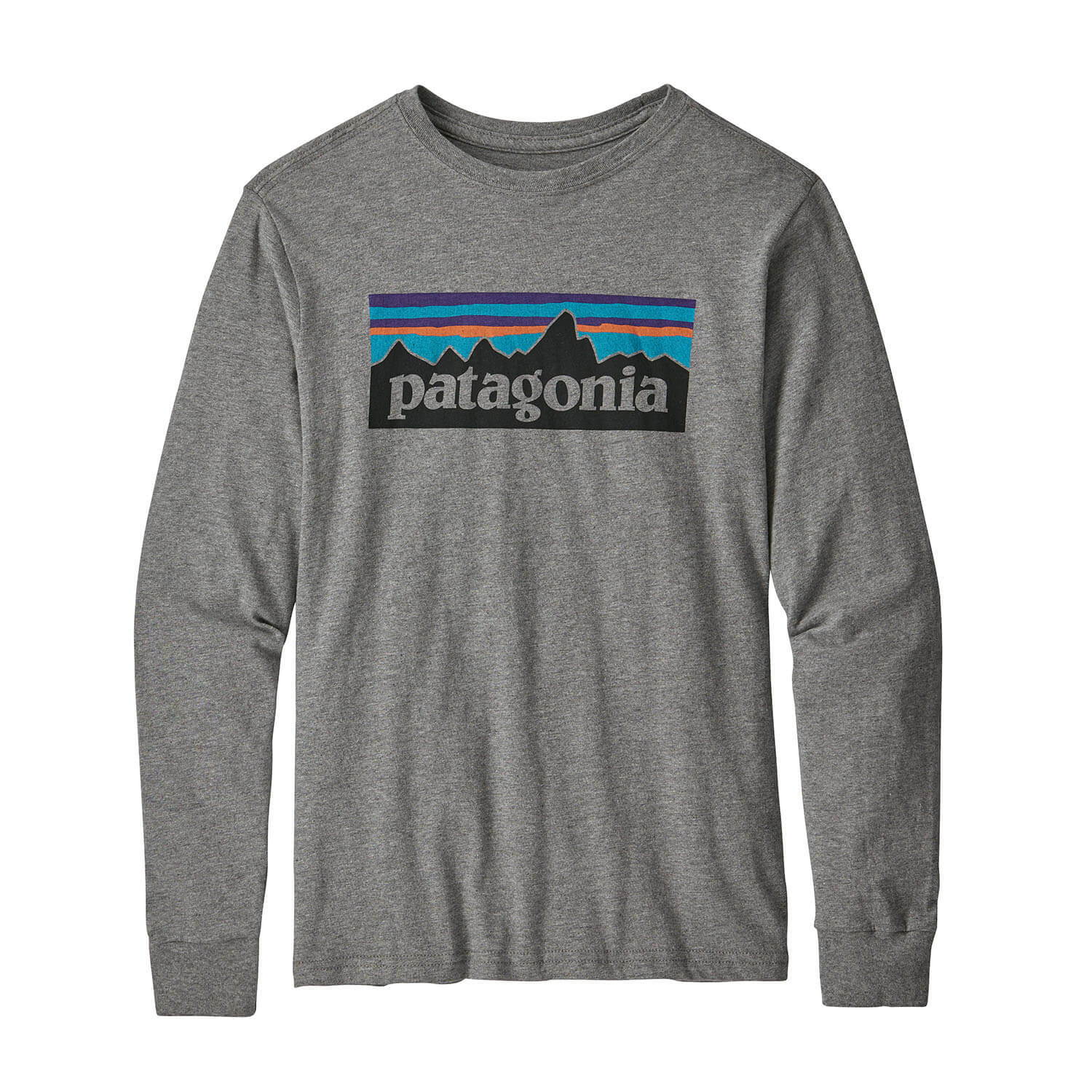 patagonia（パタゴニア）/ロングスリーブ グラフィック オーガニック Tシャツ/グレー/BOYS