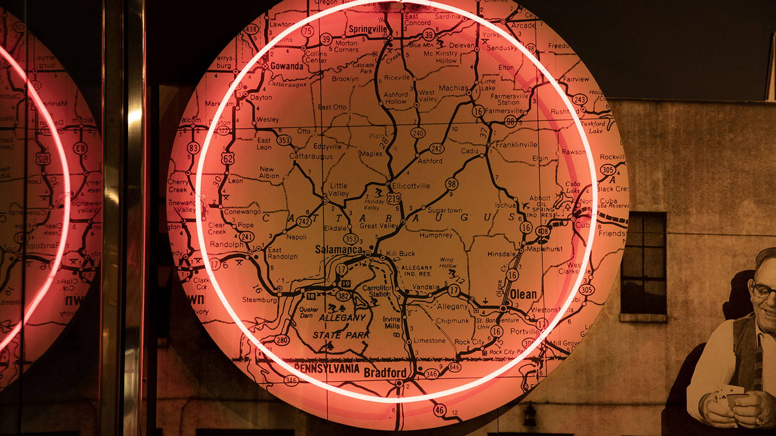 The Magic Circle map on display.