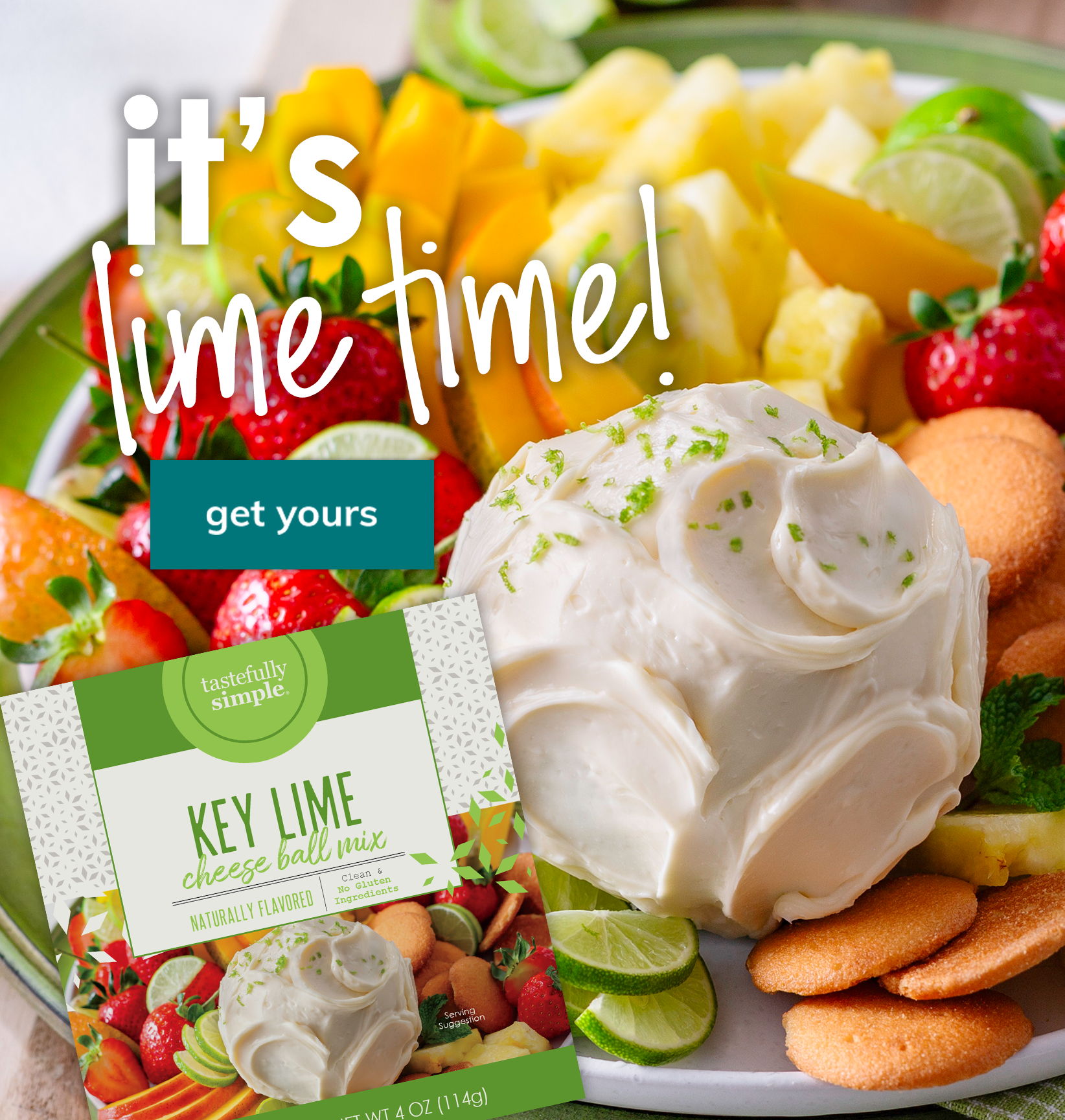 It's lime time! Key Lime Cheesecake Ball Mix. Get yours.