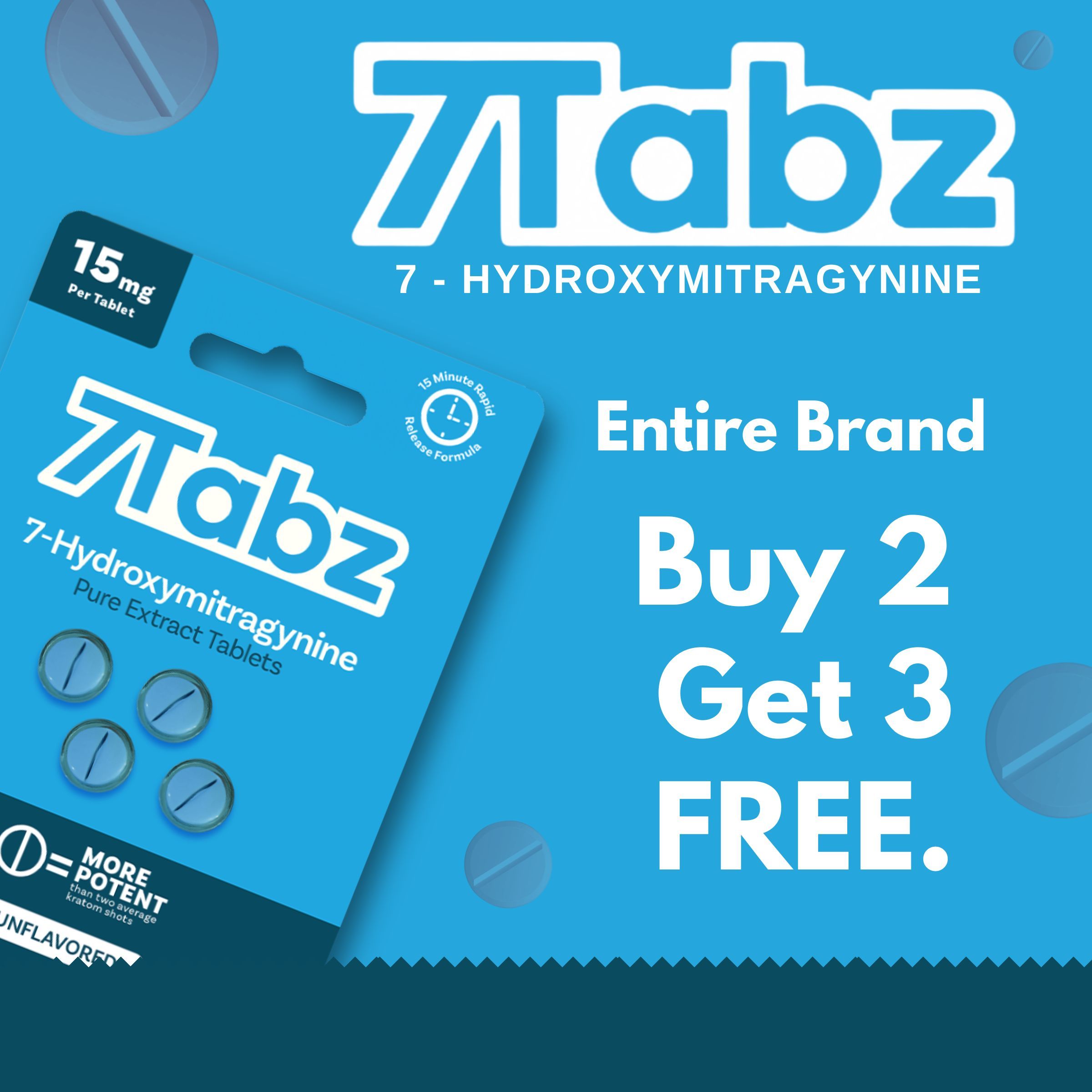 Tabz product advertisement: Buy 2, get 3 free offer.