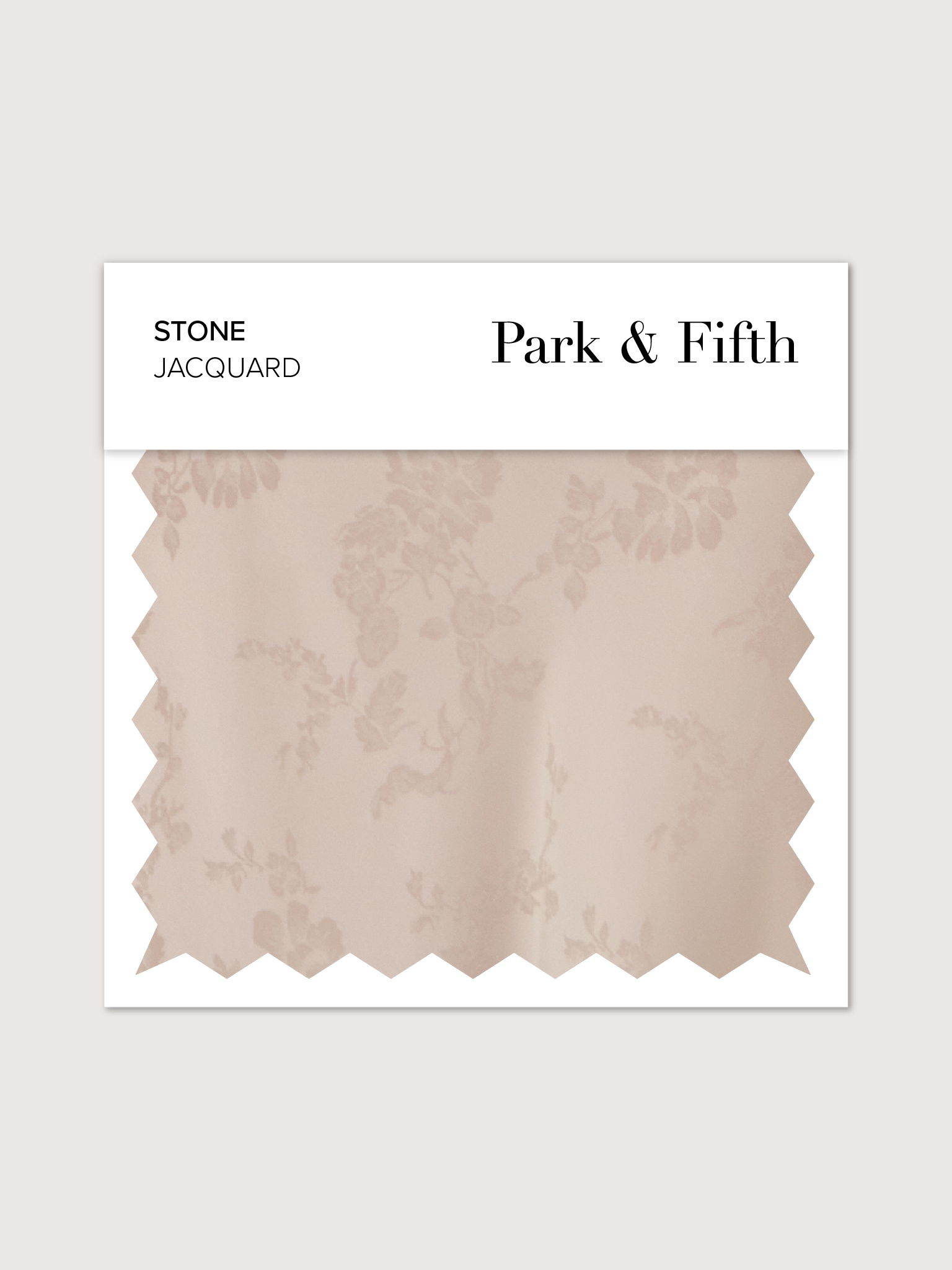 Fabric swatch labeled 