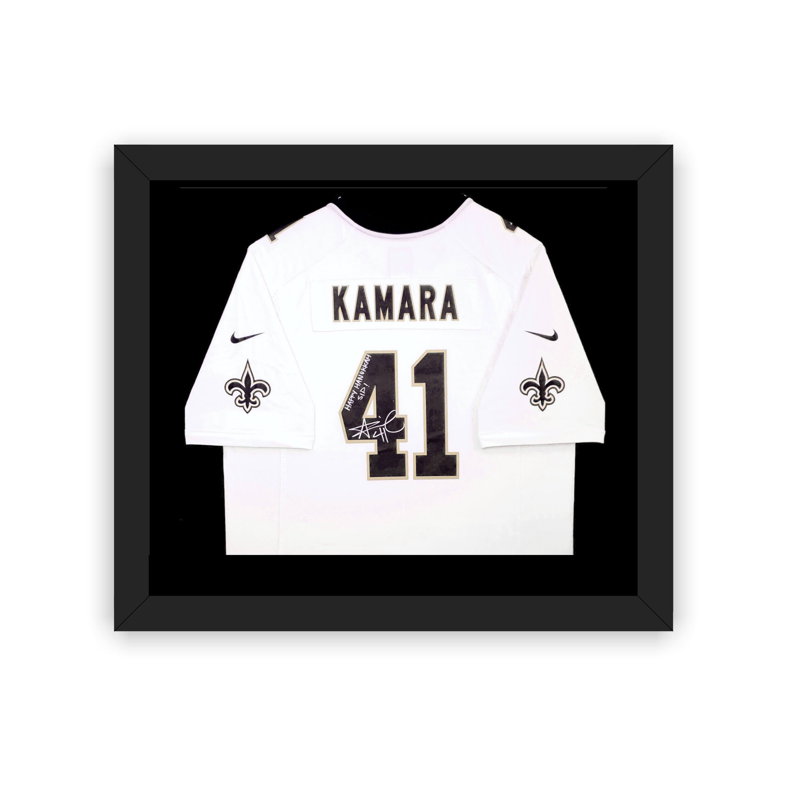 Framed white jersey with 