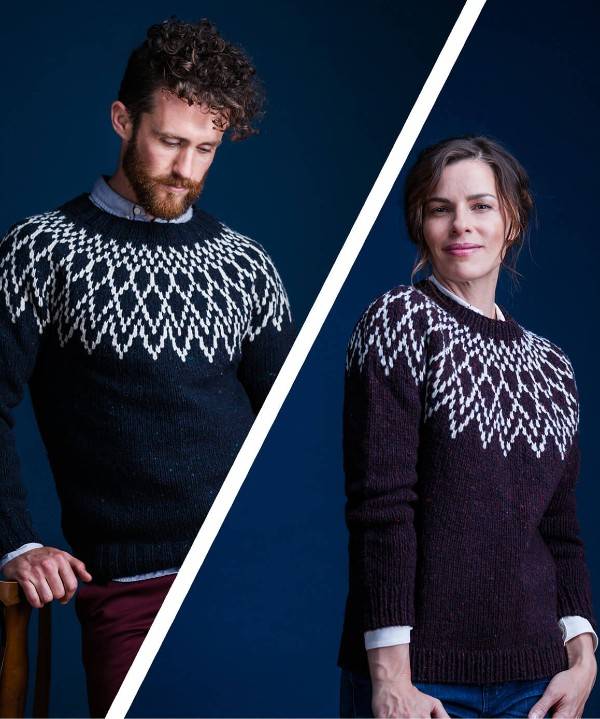 Spearheads Colorwork Yoke Pullover Sweater | Knitting Pattern by Brooklyn Tweed