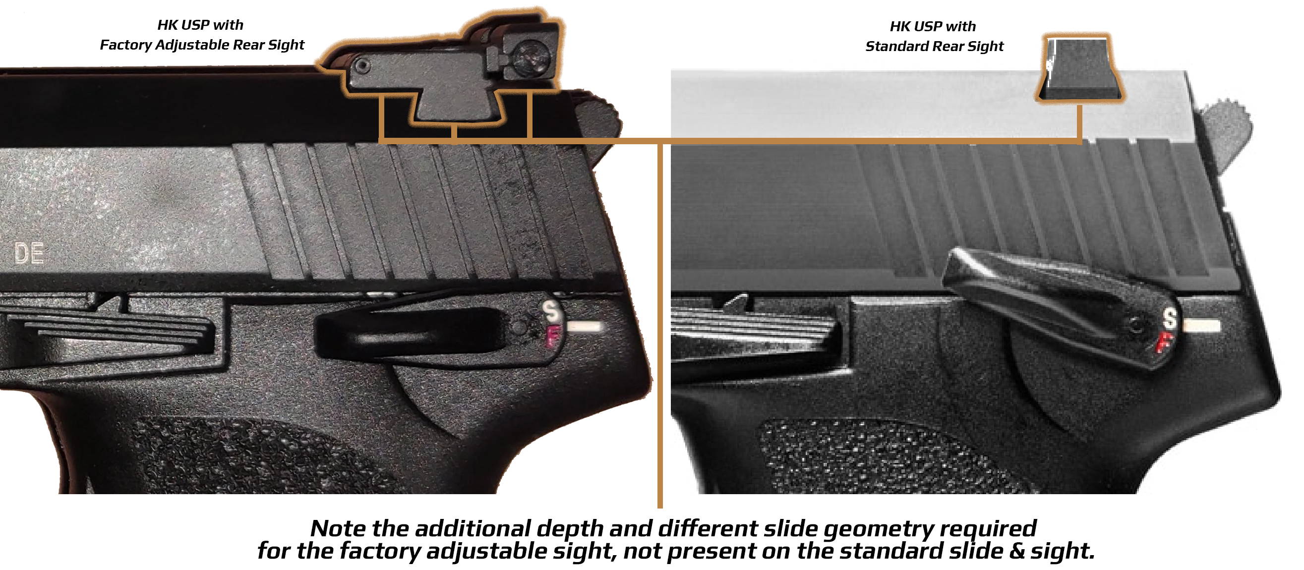 Match Weight - Compensator with Light Rail - Fits HK USP Compact 9