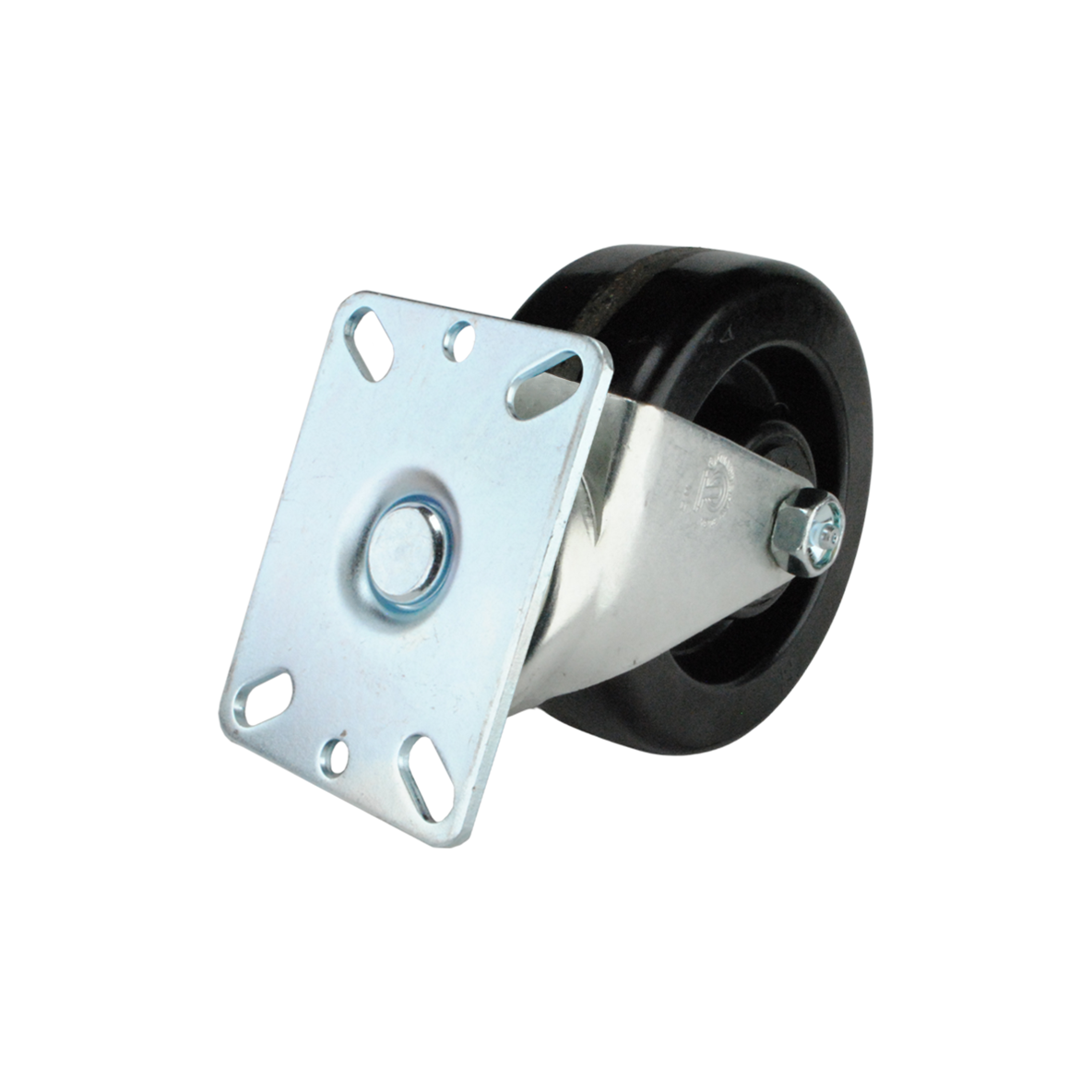 Industrial plate casters with a mounting plate of 3-1/8