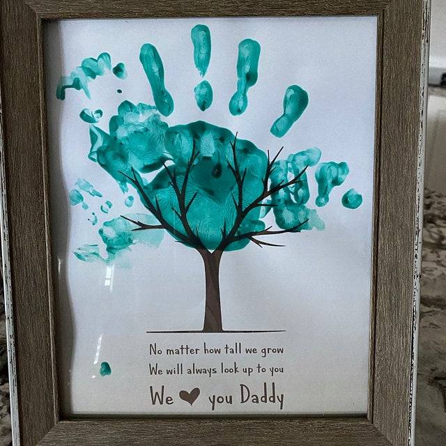 dad handprint art tree