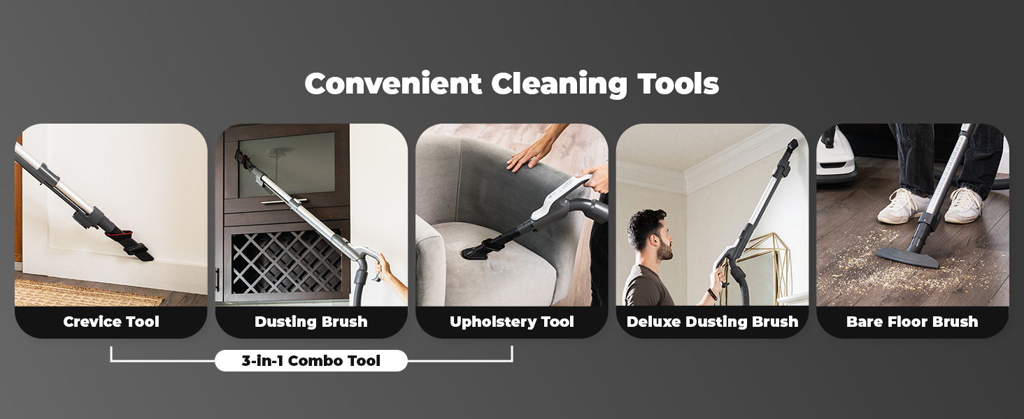 Various cleaning tools for effective and convenient cleaning tasks.