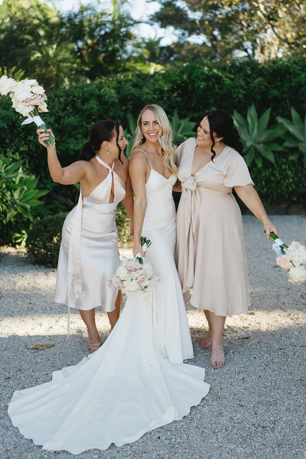 Bride, with her bridesmaids