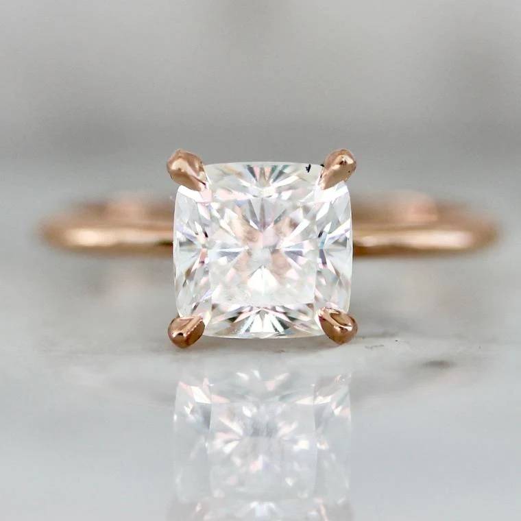 cushion cut diamond ring