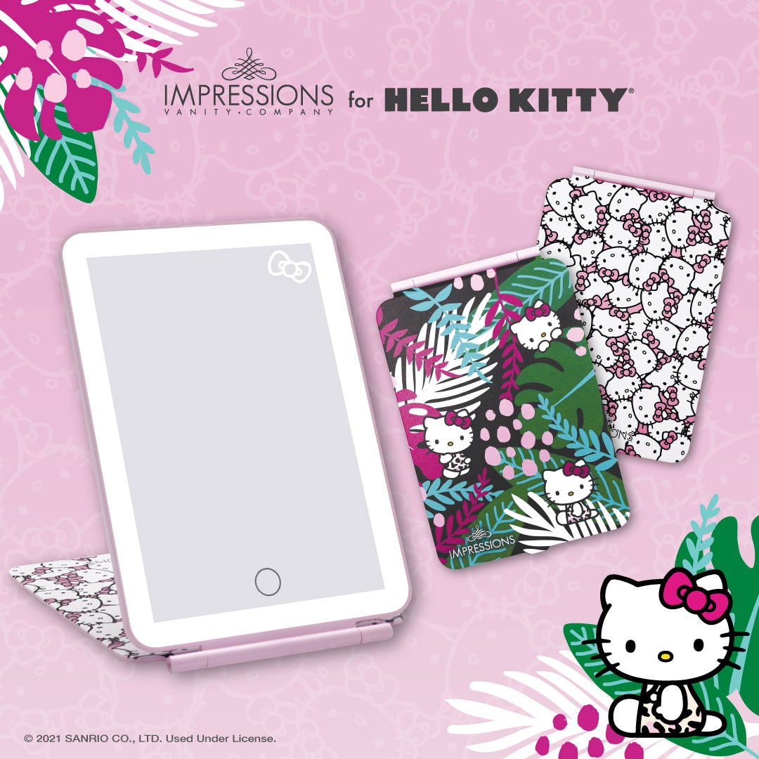 Hello Kitty Touch Pad Mini Tri-Tone LED Makeup Mirror
