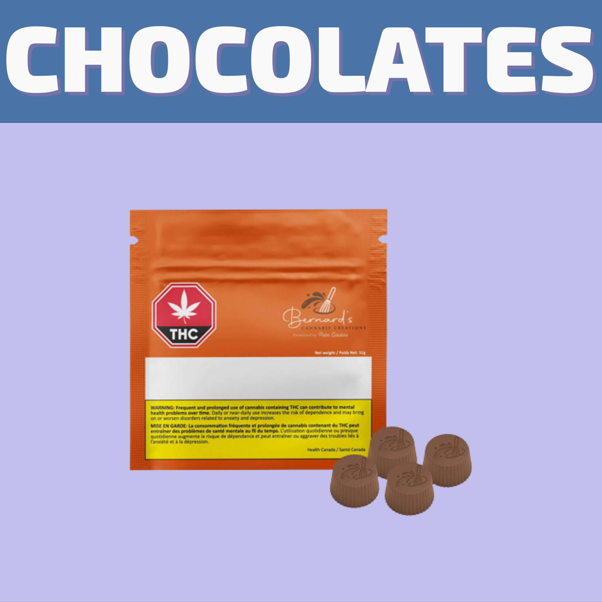 Shop our selection of THC and CBD infused chocolates and other edibles at our cannabis store in Winnipeg on 580 Academy Road or order online.  