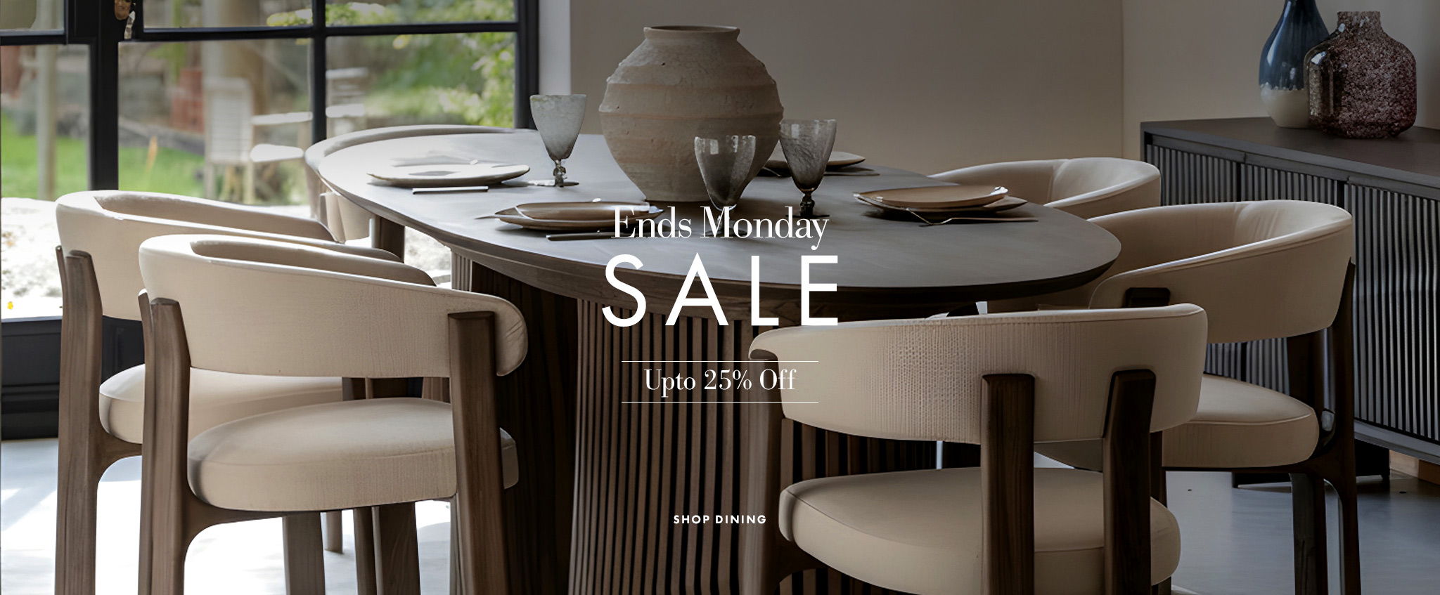 Walnut Dining table with chairs, featuring 