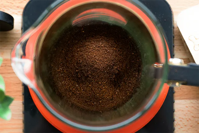 Ferrari's Coffee, French Press Brewing Guide, Step 2: Add your coffee