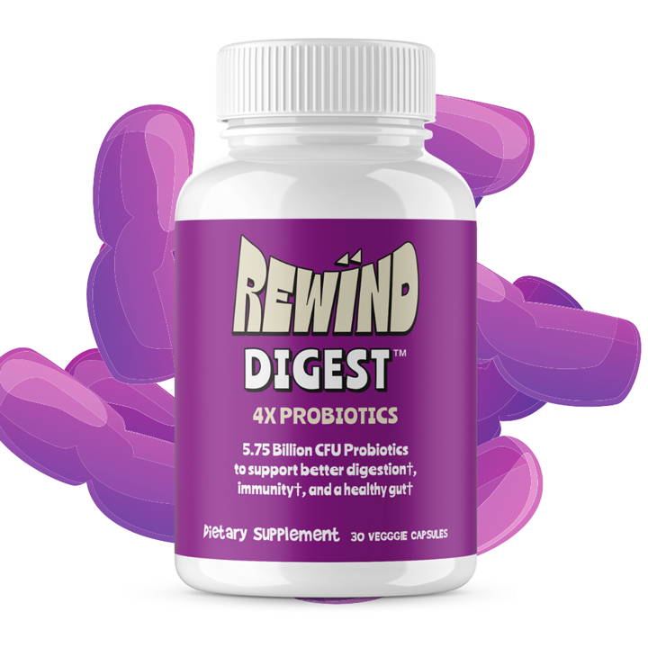 Rewind digest with good bacteria as background
