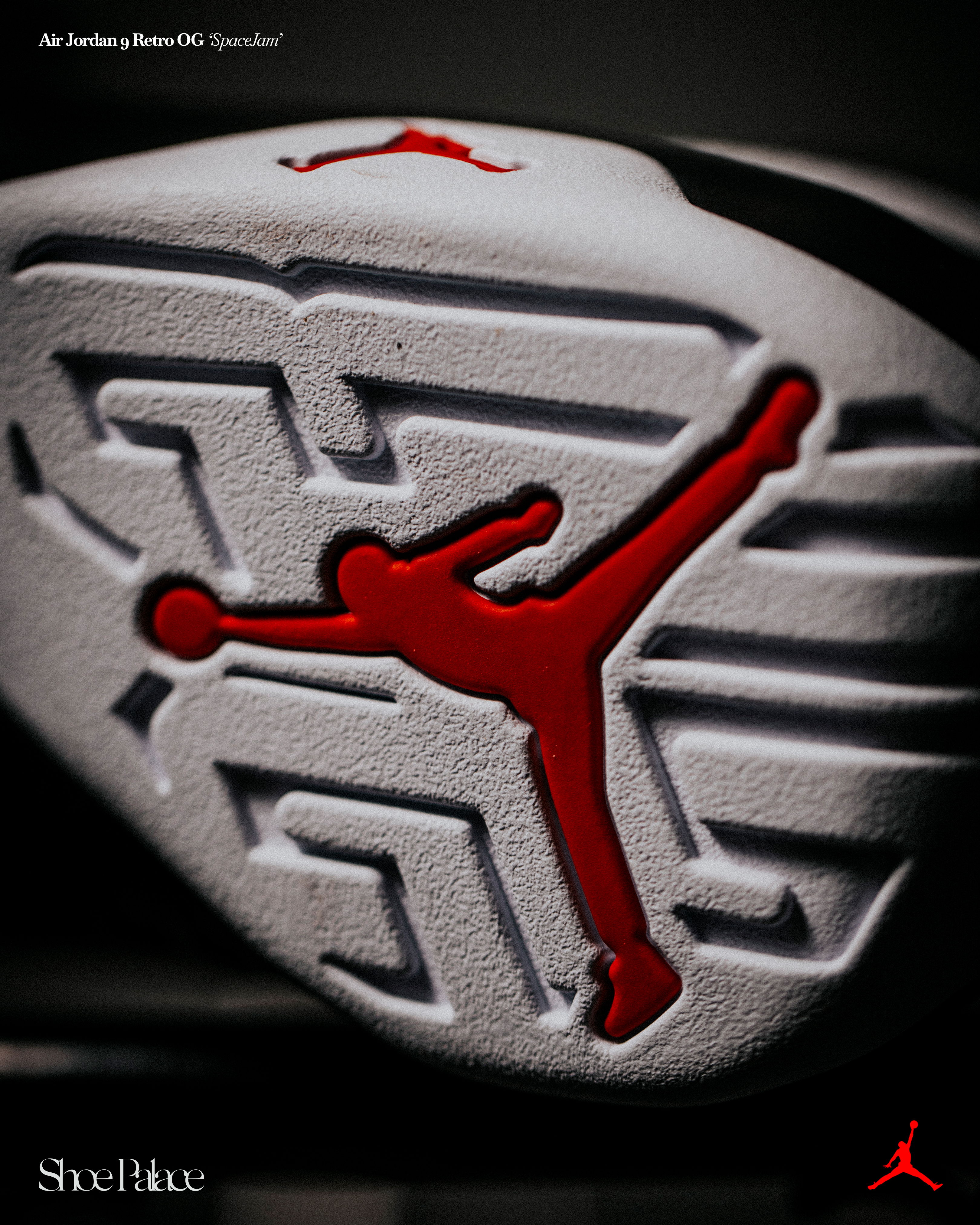 Air Jordan shoe sole featuring the iconic Jumpman logo.