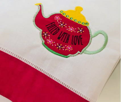 Filled with Love Tea Towel