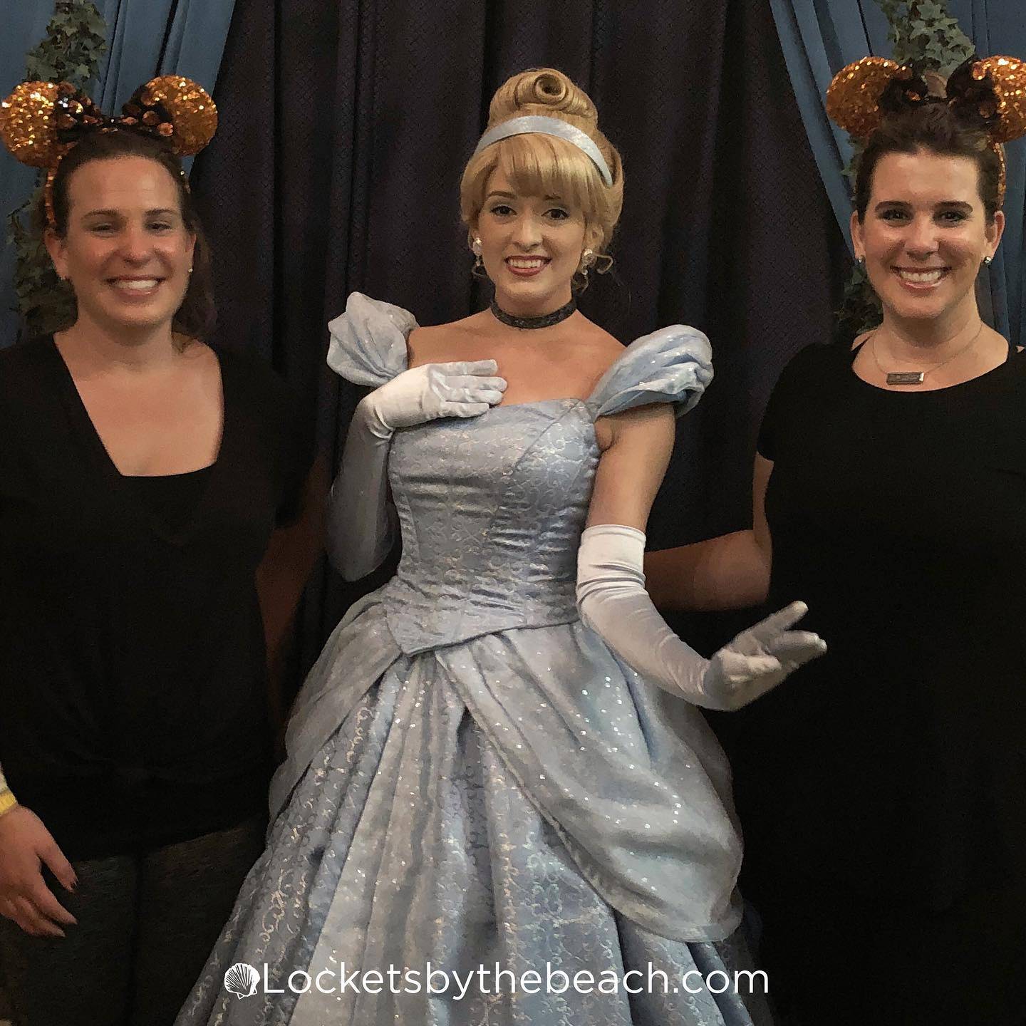 Cinderella Royal Table Magic Kingdom  with a lady wearing a Horizontal Locket
