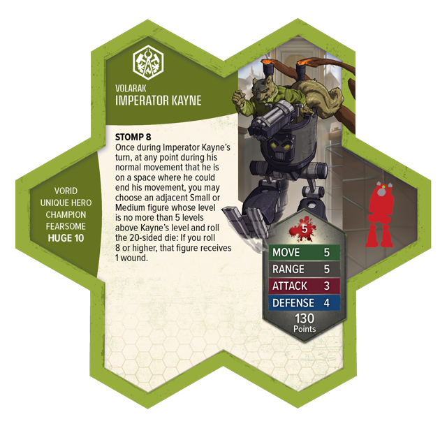 Imperator Kayne army card