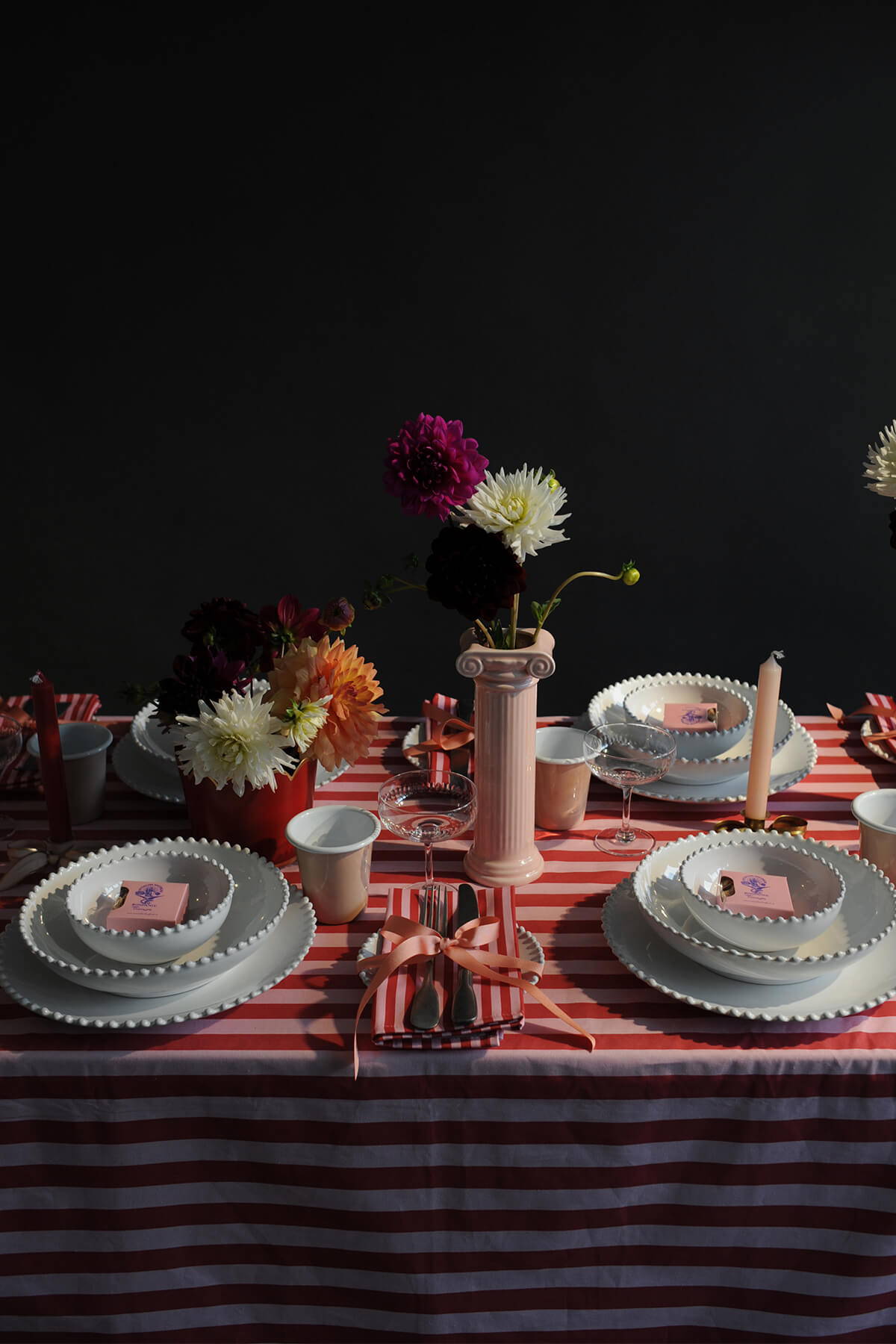 An image of the Autumn Table, laid with Atelier Raff, Costa Nova, Doiy & Knindustrie.
