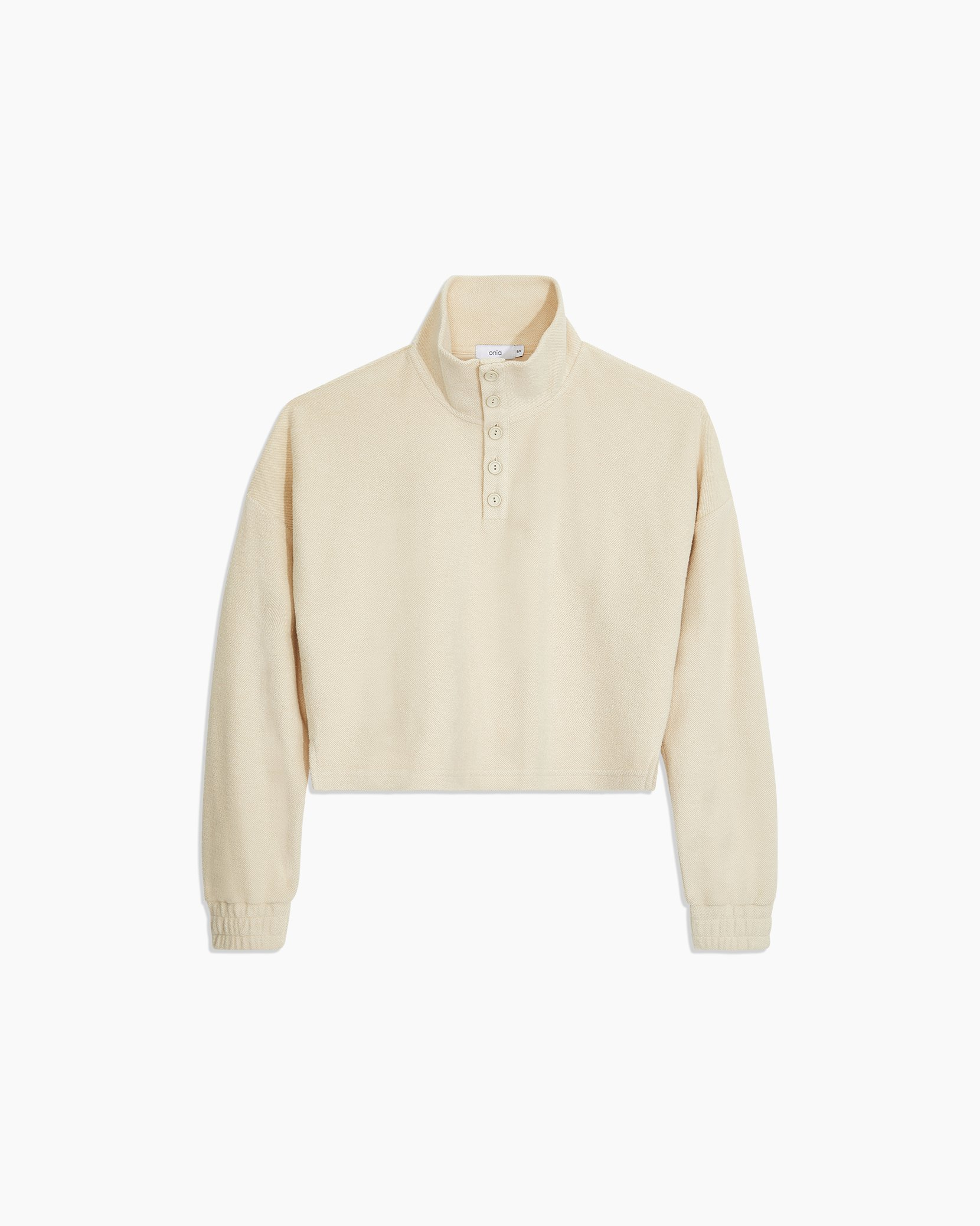 Brushed Back Terry Pullover