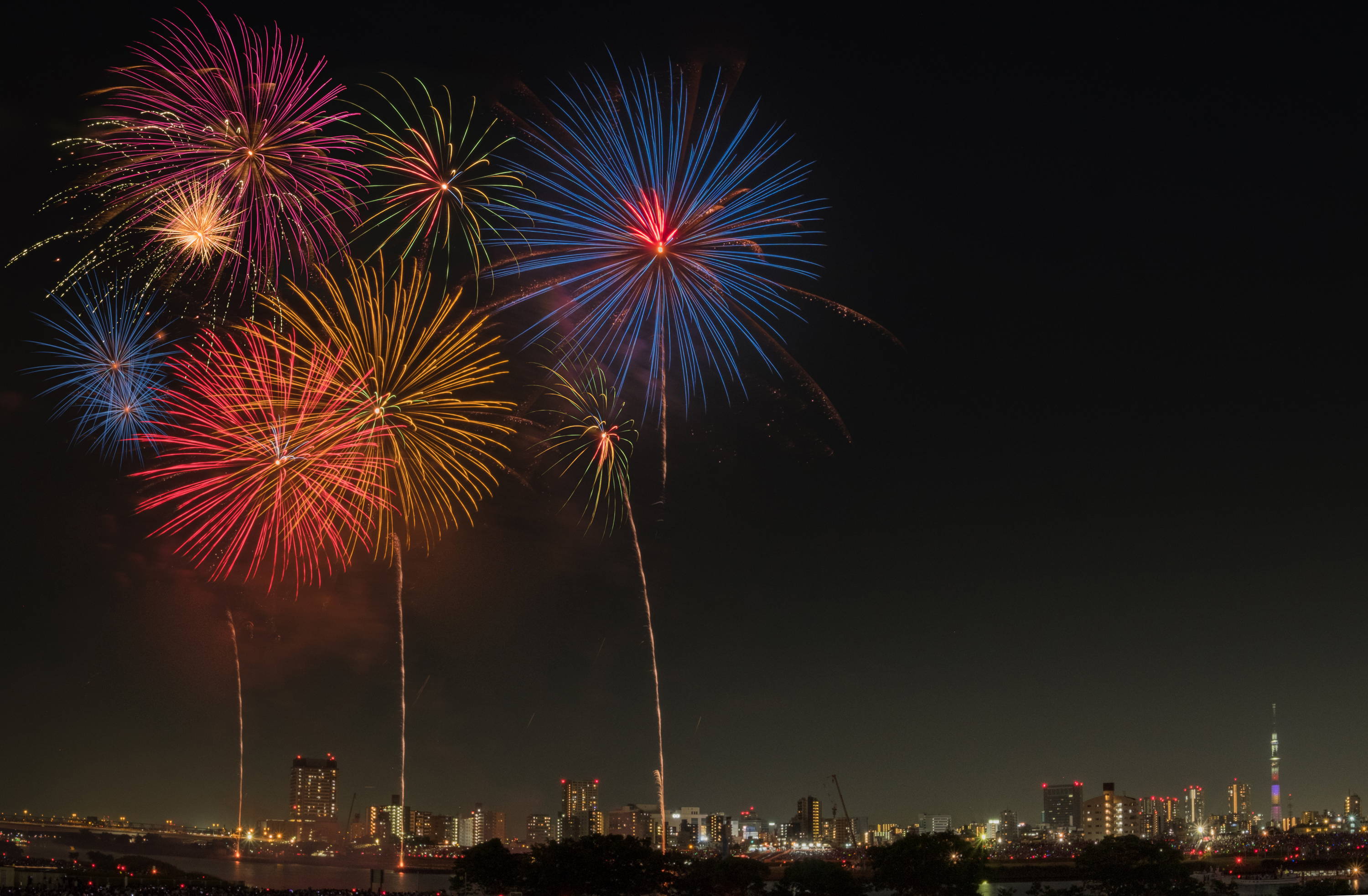 Fireworks over Sumidagawa