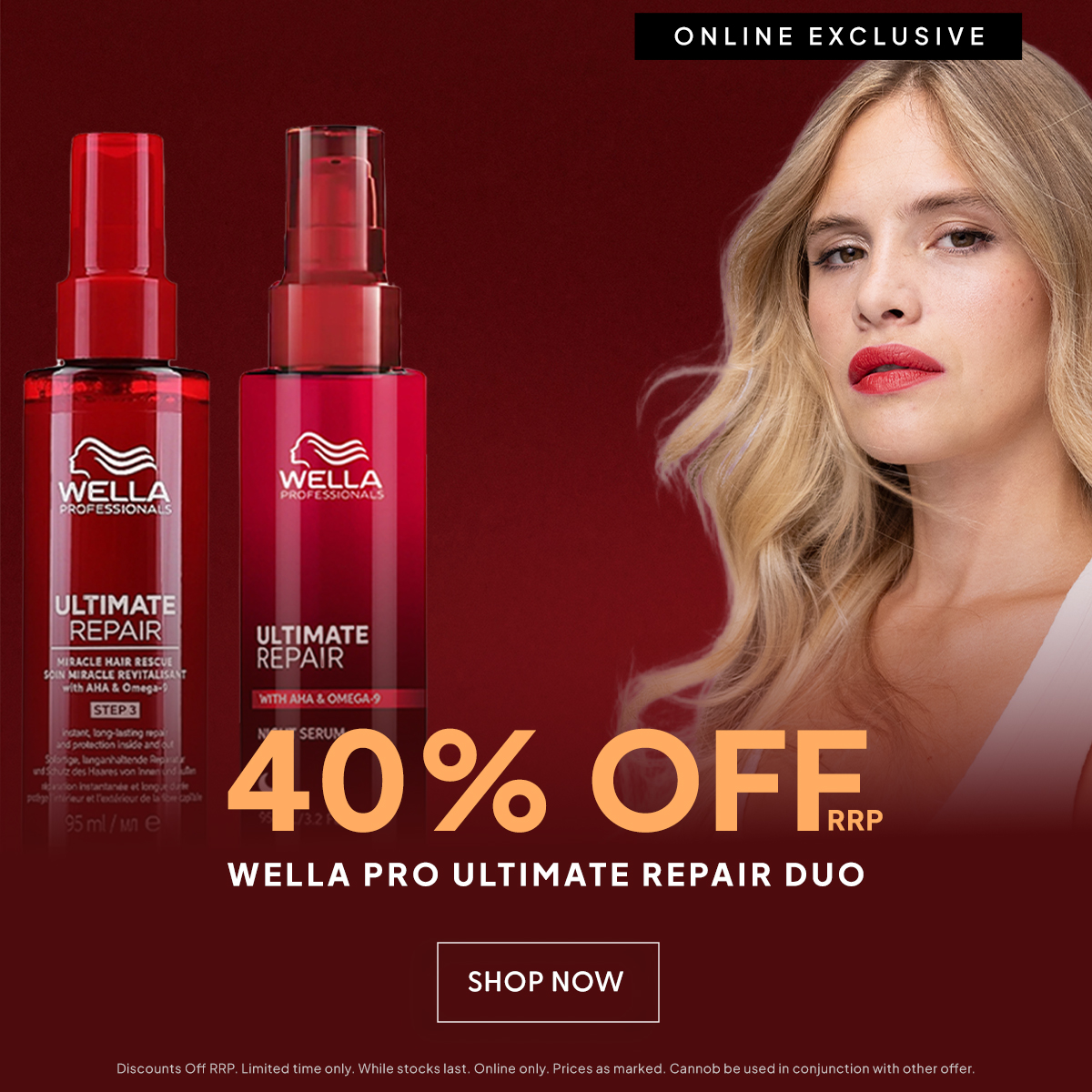 Repair damaged hair around the clock with the Wella Ultimate Repair Day & Night Duo. Miracle Hair Rescue transforms hair in 90 seconds by day while Night Serum delivers overnight strength, smoothness and lasting shine.