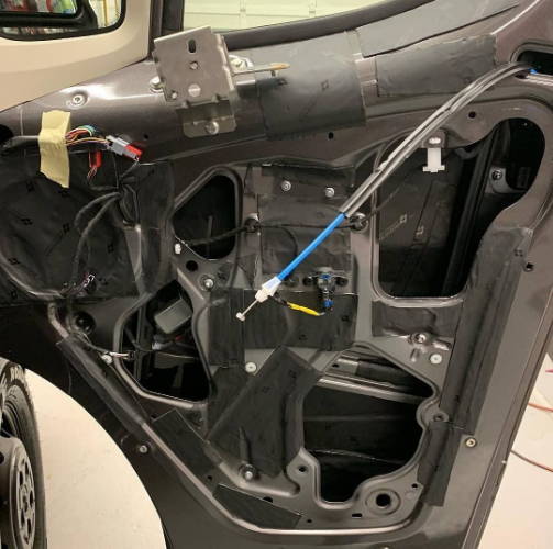 2019 Dodge Pro Master 3500 Van sound deadener in the doors