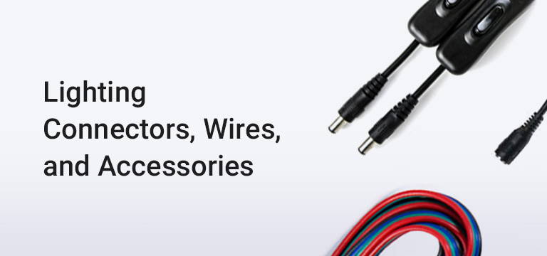 LED lighting connectors wires and accessories
