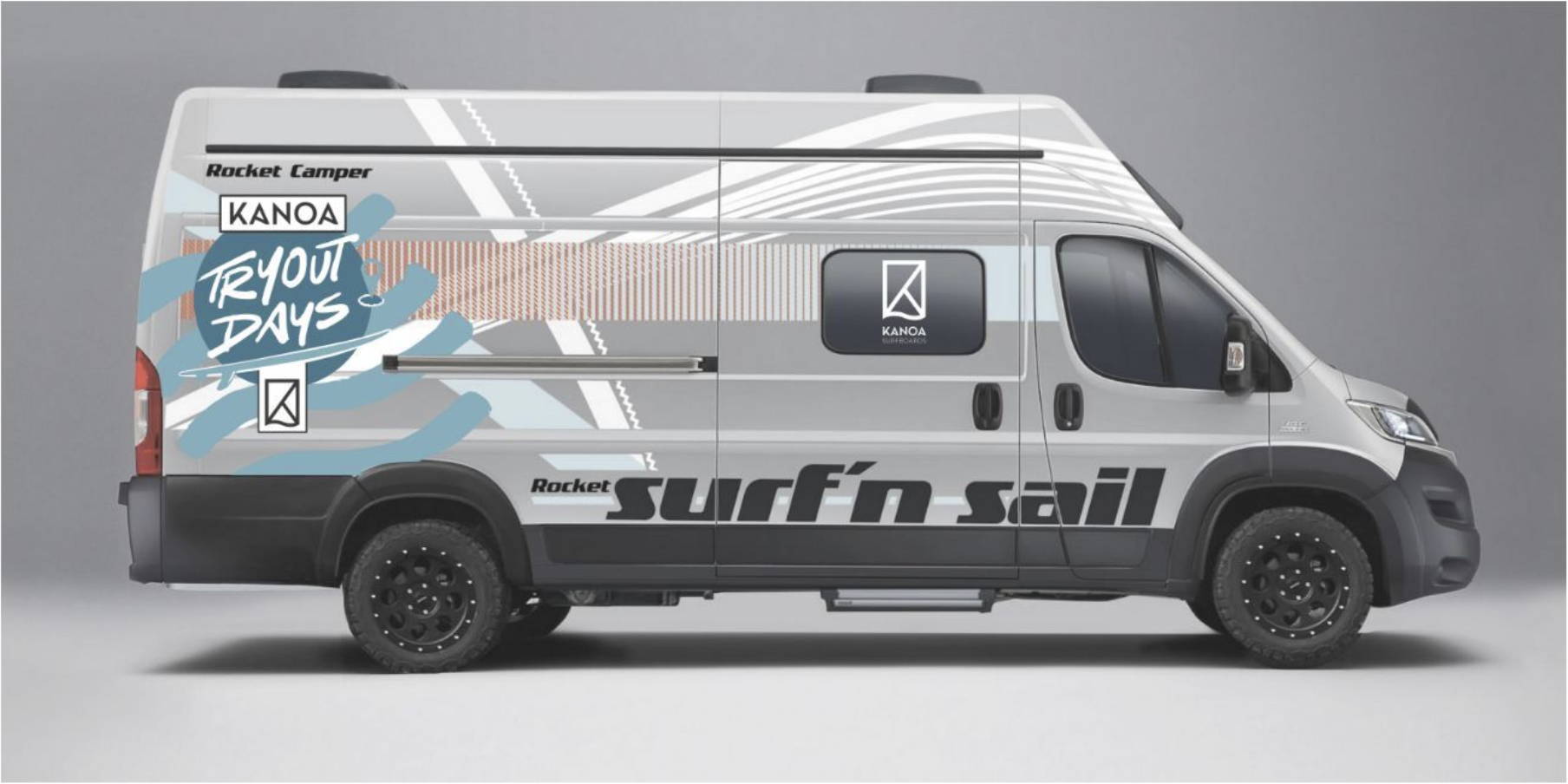 Our KANOA Tryout Days Rocket Camper - rent your van for your next surf adventure
