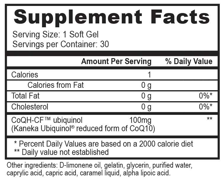TrueCoQ10 label