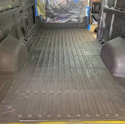 Spectrum sound deadener to insulate the van floor