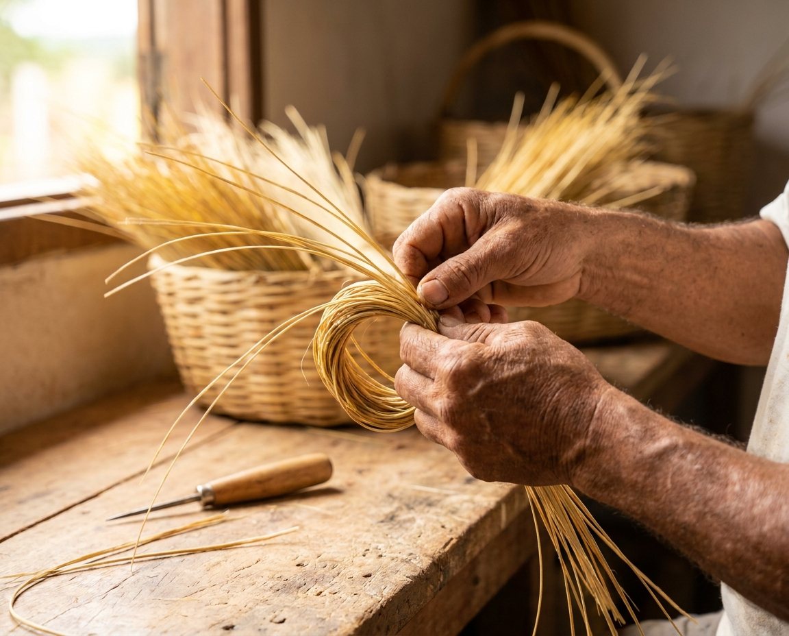 Artisan weaving Golden Grass