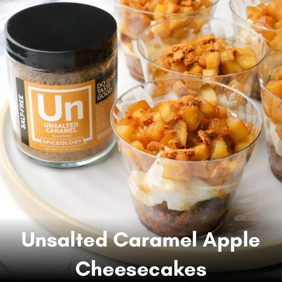 Unsalted Caramel Apple Cheesecakes