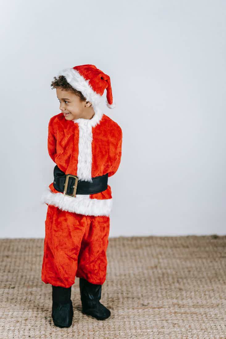 boy in santa costume