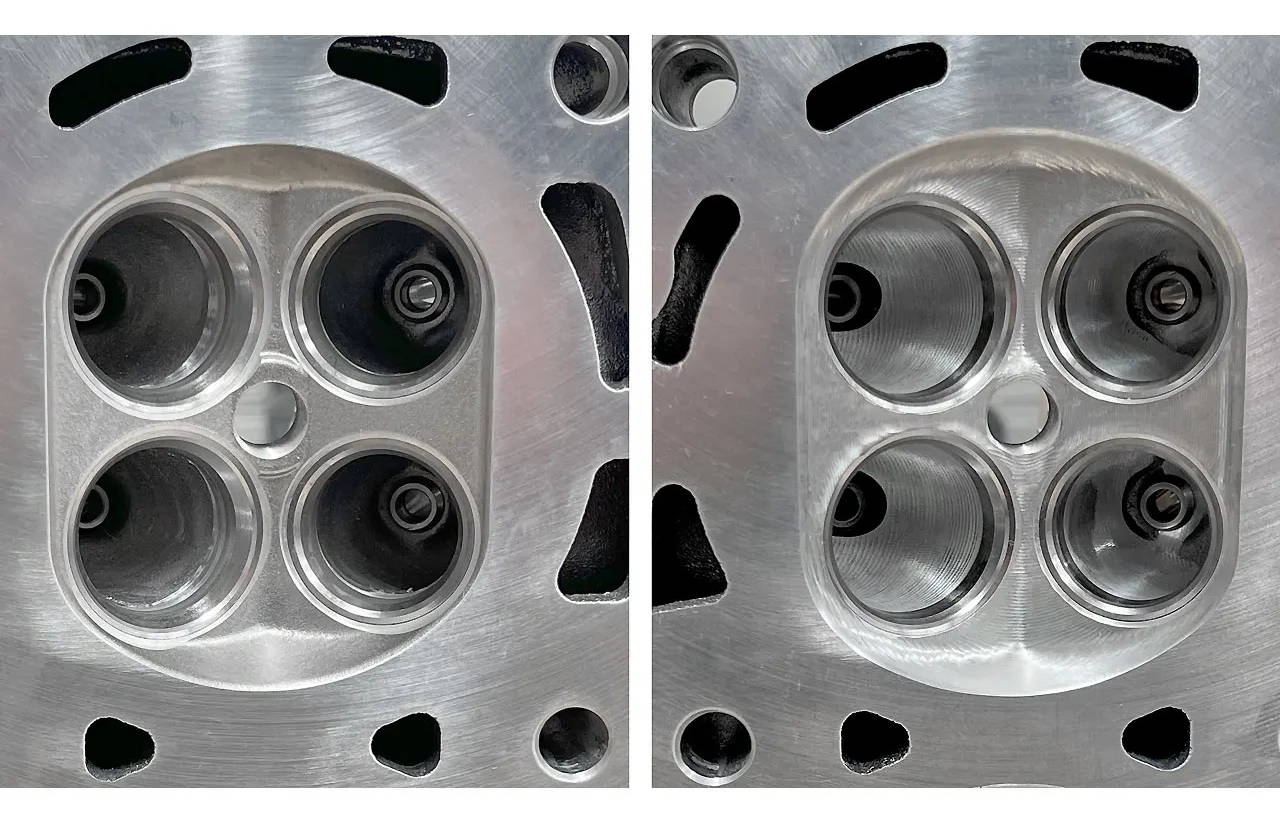 Combustion Chamber Modification Before and After