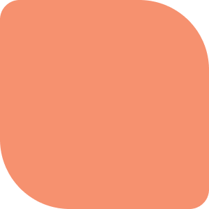 Solid orange abstract shape with rounded edges.