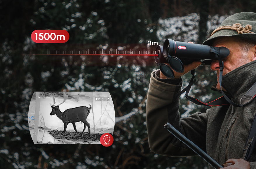 Guide TN650LS integrated 1500 metre laser rangefinder