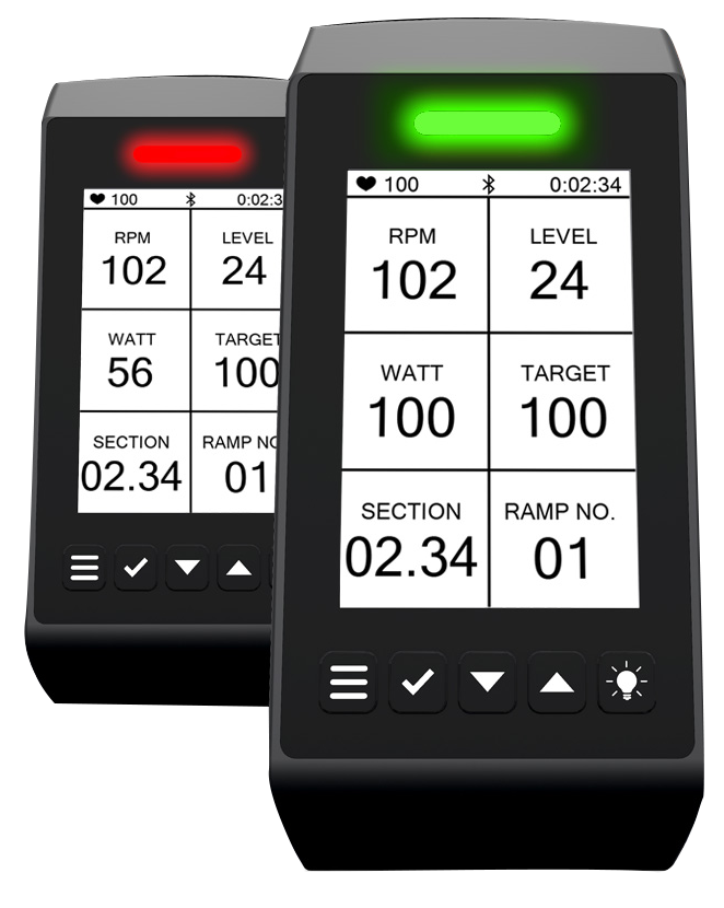 Wattrate LCD console lit up red and green