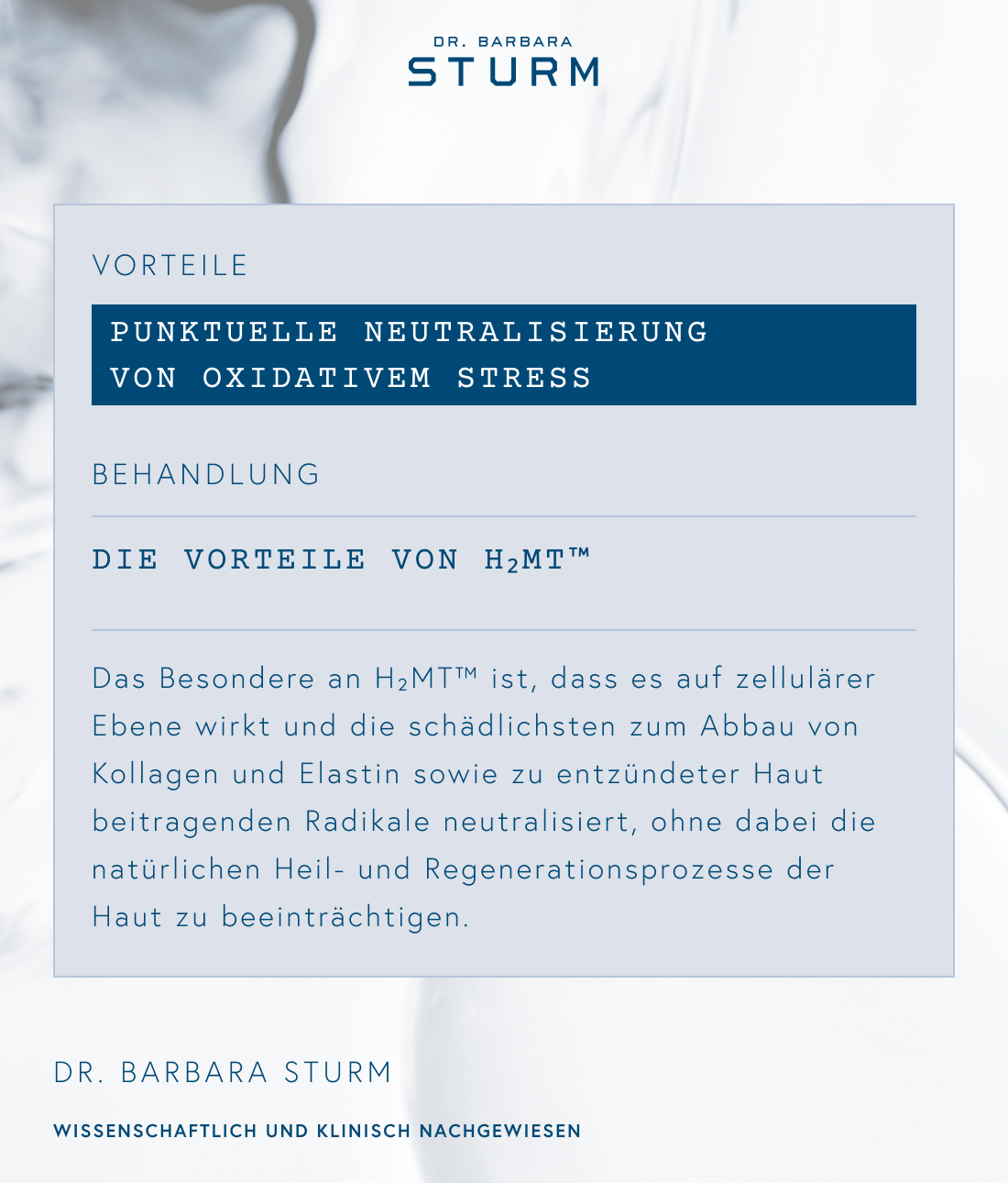 Vorteile der HMT™ Behandlung gegen oxidativen Stress von Dr. Barbara Sturm.