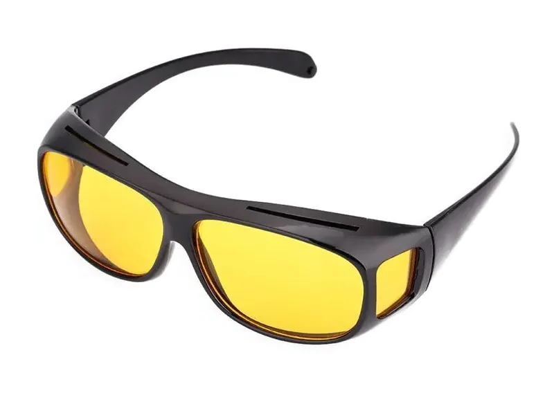 A picture of Black Night driving glasses with yellow tinted lenses