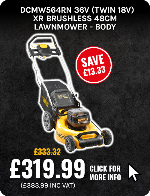 Dewalt DCMW564RN 36V (Twin 18V) XR Brushless 48cm Lawnmower - Body
