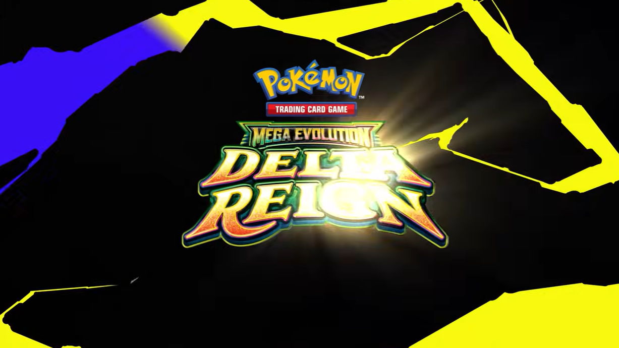 The logo for Delta Reign, the most recently announced Pokémon TCG expansion.