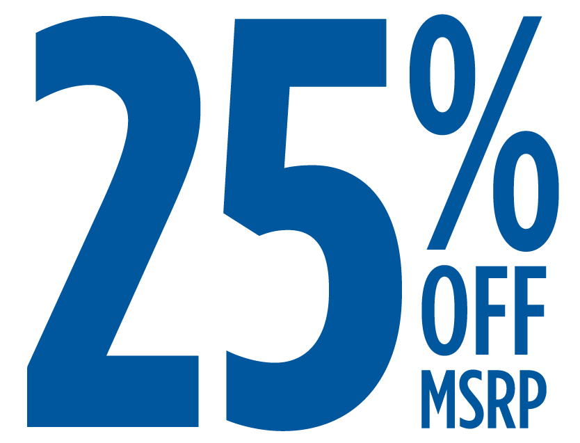 25% OFF MSRP
