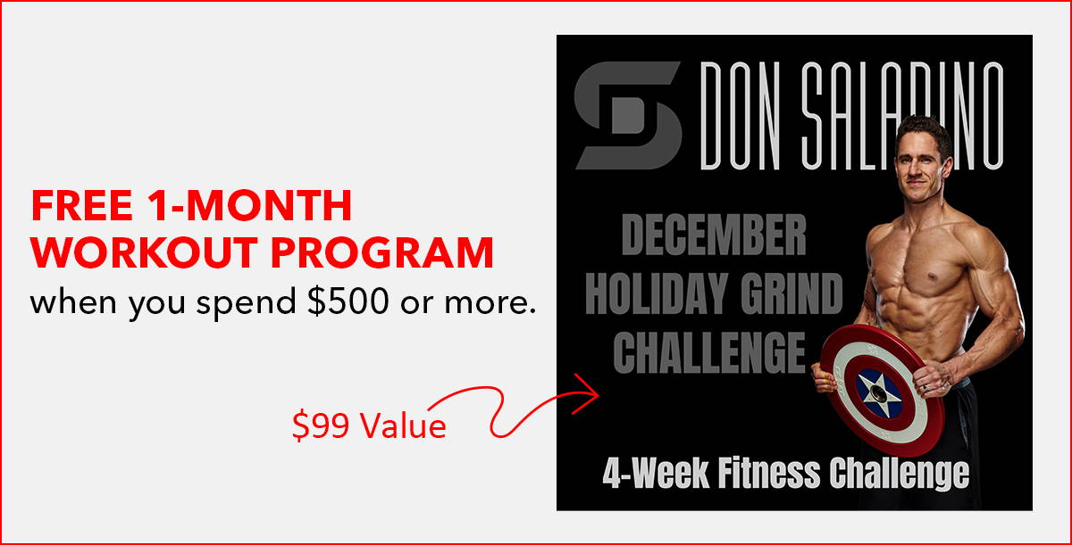 Free 1 Month Workout Program when you spend $500 or more