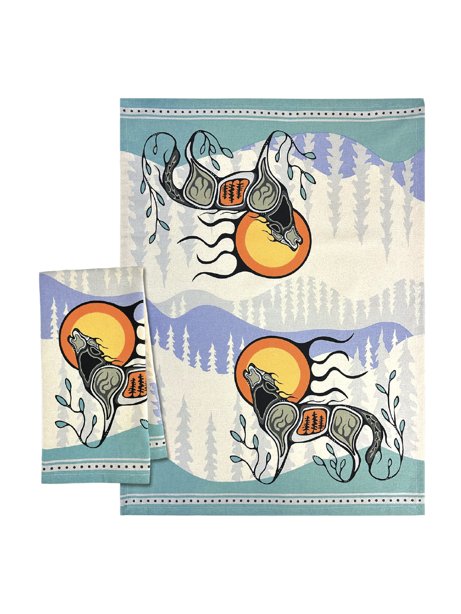 Wolf (Ma'iingan) Tea Towel