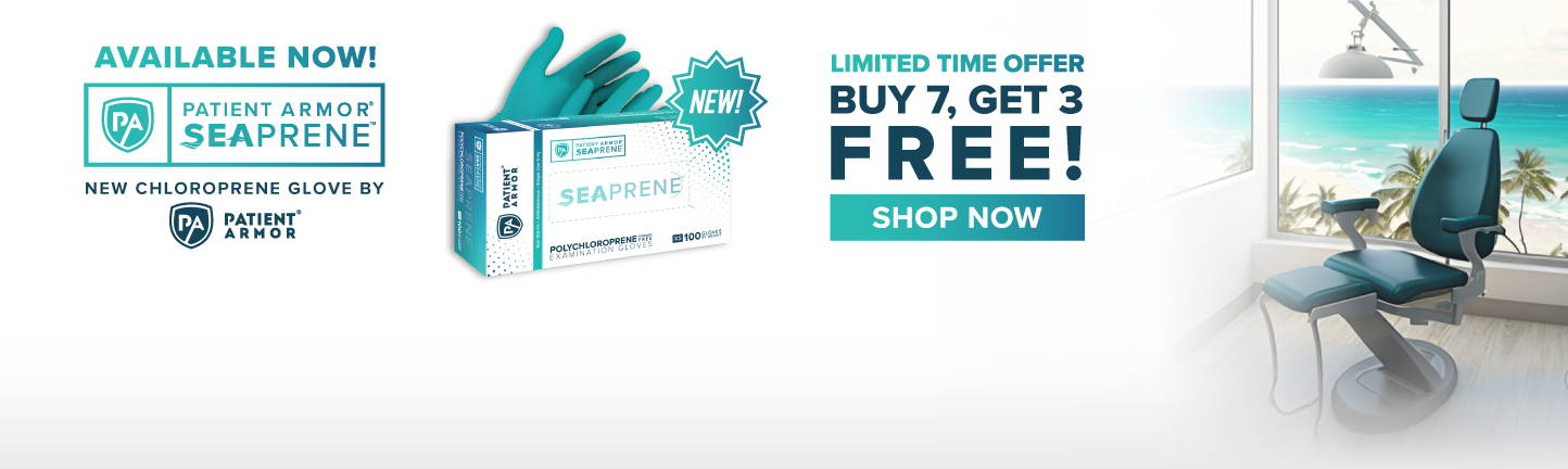 New chloroprene exam gloves are now available at Amtouch Dental Supply!
