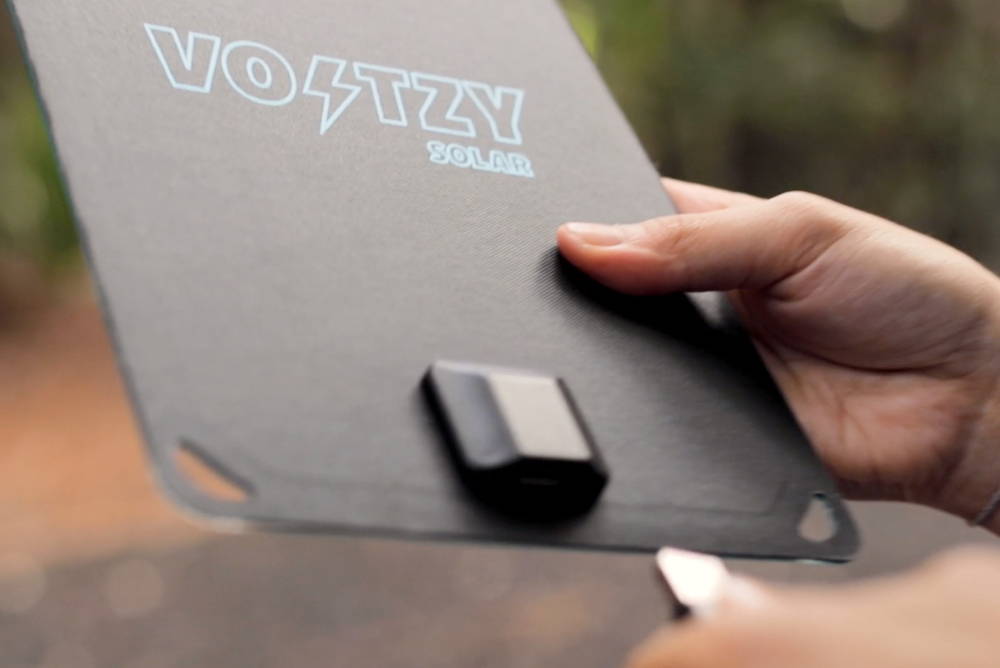 Voltzy Solar, the solar panel, turned upside down 